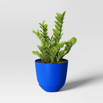 Self-Watering Plastic Indoor Outdoor Planter Pot Blue 12"x12" - Room Essentials