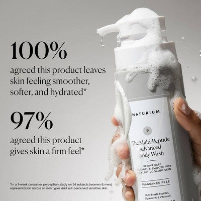 Naturium Multi-Peptide Advanced Body Wash - 16.9 fl oz: For Normal, Combination, Sensitive Skin, Unscented, Whole Body
