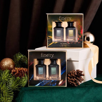 fine'ry. Men's Mini Eua De Perfume Duo Set - Alleged and Not Another Blue - 7.5ml