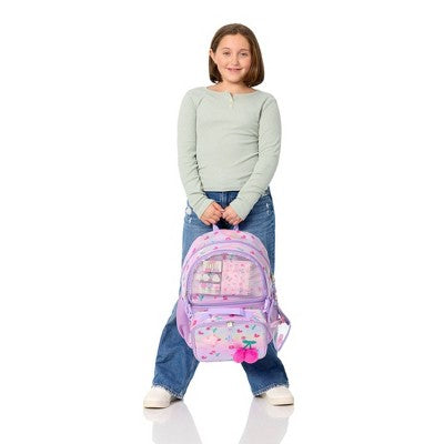 Locker Club Stationery 17" Backpack Set - Cherry
