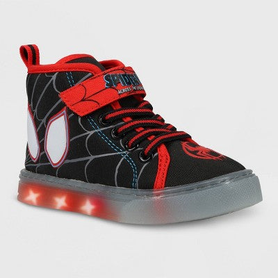 Toddler Boys' Marvel Spider-Man Hi-Top Sneakers - Black 12T