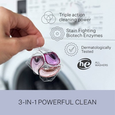 MNML Lavender Dream Capsules Laundry Detergent 45 Pods - 23.8 fl oz: Dermatologist Tested, Sensitive Formula, Paraben-Free