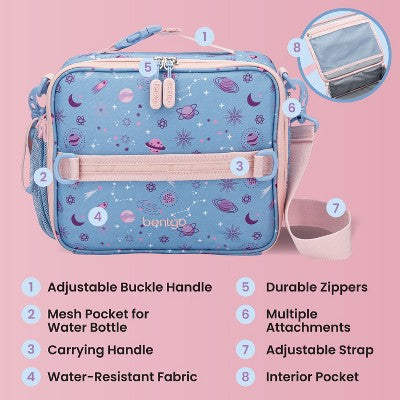 Bentgo Kids' Double Insulated Lunch Bag - Lavender Galaxy