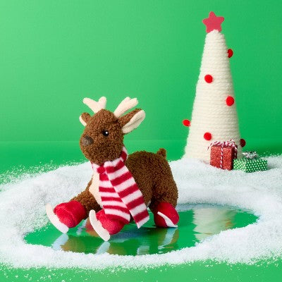 7" Reindeer with Scarf & Ice Skates Stuffed Animal - Gigglescape