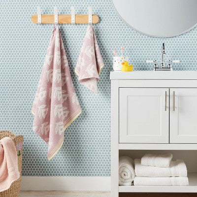 Floral Kids' Hand Towel Purple - Pillowfort