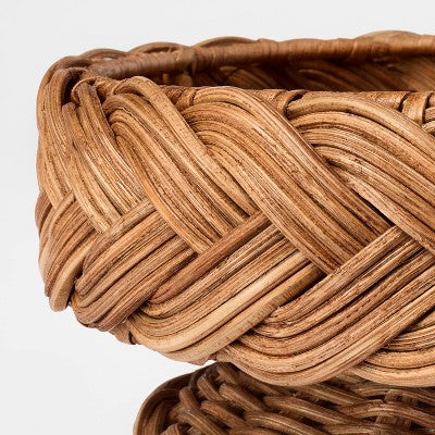 Braided Woven Rattan Wine Coaster - Threshold designed with Studio McGee