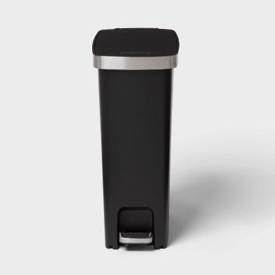 45L Slim Resin Step Trash Can with Stainless Band - Brightroom (LOCAL PICKUP ONLY)