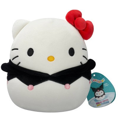 Hello Kitty 8" Squishmallows Plush in Kuromi Hoodie