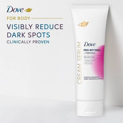 Dove Beauty Pro-Retinol and Firming with Collagen Peptides and Niacinamide Body Lotion - 8 fl oz: Serum, Normal And Dry Skin, Unscented