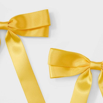 Game Day Hair Bow Set 2pc - Wild Fable Yellow Gold