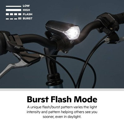 Schwinn 500 Lumen Light Set Bike Accessory Mount - Black