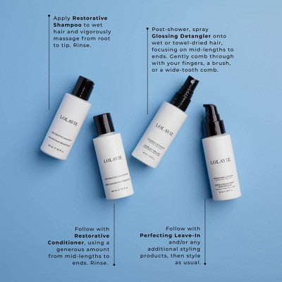 LolaVie Restore & Protect Travel Kit - 4pc - Ulta Beauty: Moisturizing, Detangling, Heat Protection, Strengthening
