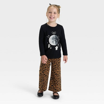 Toddler Girls' Halloween Graphic T-Shirt - Cat & Jack Black 4T