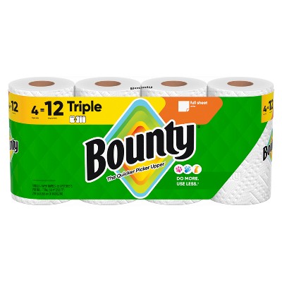 Bounty Full Sheet Paper Towels - 4 Triple Rolls (LOCAL PICKUP ONLY)