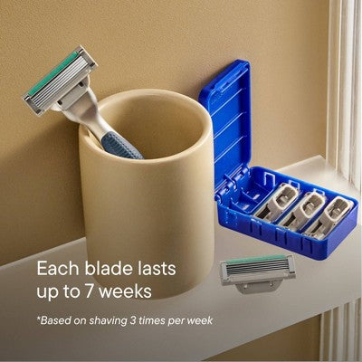 Harry's Plus Men's Razor Handle with 2 Razor Blade Cartridges - Tide