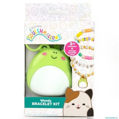 Squishmallows Wendy Halloween Bracelet Kit: Includes Charms, Beads, Clips, Cord & Storage Case for Crafting