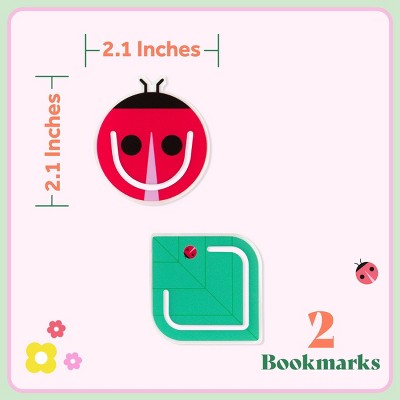 Post-it 2pk Hoppy Notes Ladybug and Green Leaf Bookmarks