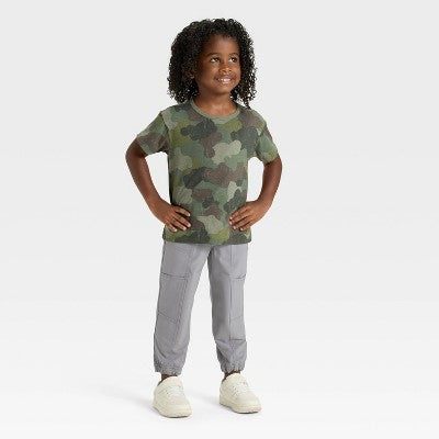 Toddler Boys' Short Sleeve Relaxed T-Shirt - Cat & Jack Olive 18M