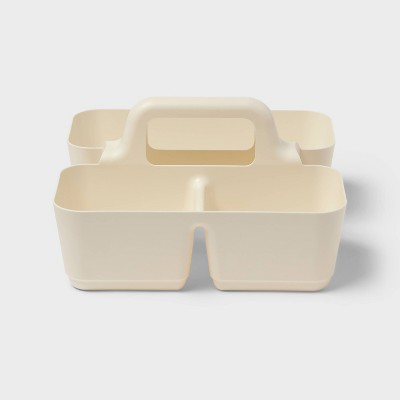 Small Plastic Dorm Shower Caddy Ivory- Room Essentials