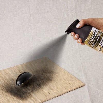 Rust-Oleum 11oz Universal Paint and Primer in One Black: Satin Finish Spray for Interior & Exterior Surfaces