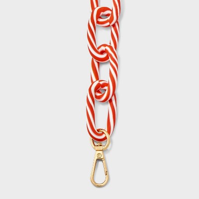 Candy Cane Accessory Wristlet/Phone Strap - A New Day Red/White