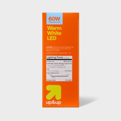 4pk 60W Plastic T20 Lightbulb Warm White - up&up