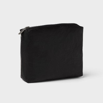 Water Resistant Pouch Toiletry Kits and Bags - Open Story Black/White Stripe