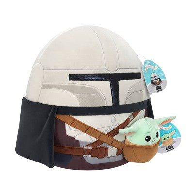 Star Wars: The Mandalorian 12" Mandalorian with 3.5" Grogu Medium Plush Toy