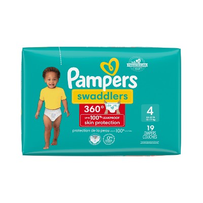 Pampers Swaddlers 360 Disposable Diapers - Size 4 - 19ct