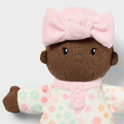 8" Girl Soft Little Baby Doll Pink Floral Pajamas - Gigglescape