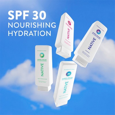Native Mineral Sunscreen with Zinc Oxide - Tropical Breeze - SPF 30 - 7oz: Whole Body, Moisturizing, Vegan