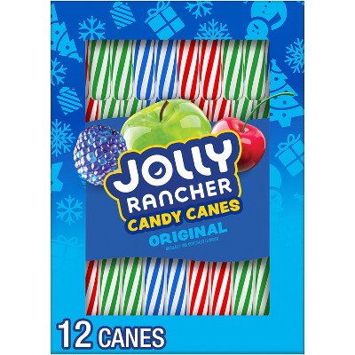 Jolly Rancher Fruit Flavored Candy Cane Christmas Box - 5.28oz/12ct