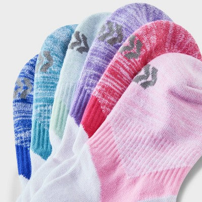 Kids' 6pk No Show Socks - All In Motion M