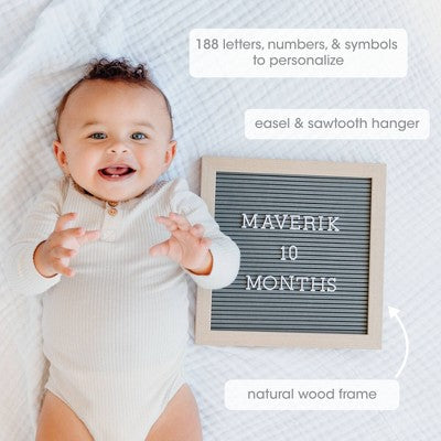 Pearhead Letterboard Set - Natural Wood
