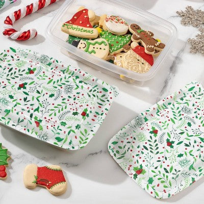 Cook With Color 6pk 5c Printed Holly Food Storage Containers