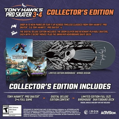 Tony Hawk's Pro Skater 3 + 4 Collector's Edition - PlayStation 5