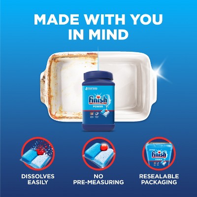 Finish Power Dishwasher Detergent Tablets - 100ct: Plastic Bag, Kitchen Appliance Use, Original Scent