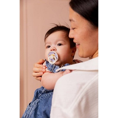 Bibs Studio Collection Colour Jasmine Floral Latex Pacifier 6-18 Months - Jasmine Ivory Mix - 2pk