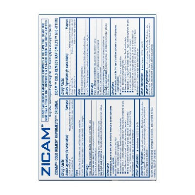 Zicam Original/Nighttime Rapid Melts Tablets - Zincum Aceticum 2x - Grape Citrus - 25ct