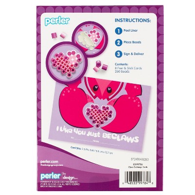 Perler 8ct Bead Clawsome Valentine's Day Classroom Exchange Cards