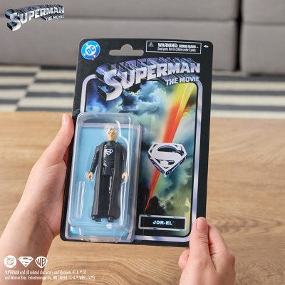 DC Comics New Reto Line Superman The Movie Black Coat Joor-EL Action Figure