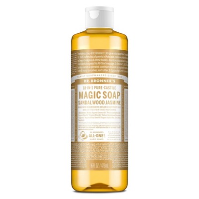 Dr. Bronner's Magic Pure Castile Liquid Body Wash - Sandalwood Jasmine - 16oz