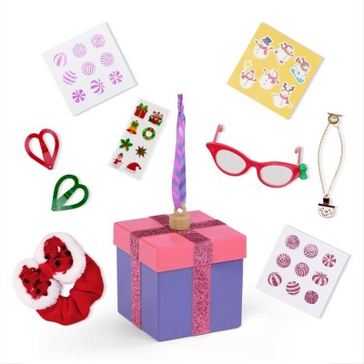 Our Generation Surprise Decorations Holiday Gift Box Series Limited Edition Collectible Ornaments & Mystery Box Accessories for 18" Doll