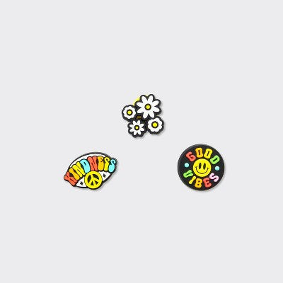 Joybees Kids' 3pk Popinz Good Vibes Shoe Charms