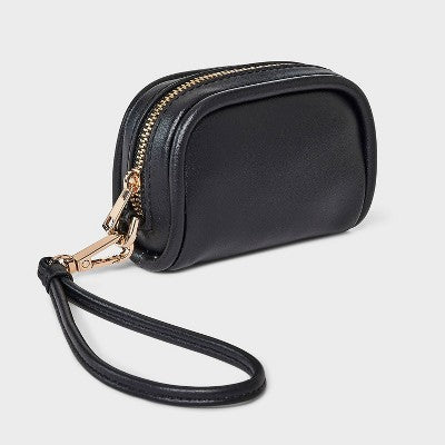 Zipper Wallet Wristlet - A New Day Black