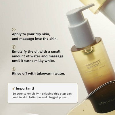 haruharu wonder Black Rice Moisture Cleansing Oil - 5.1 fl oz