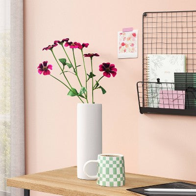 Ceramic Cylinder Decorative Vase White - Room Essentials