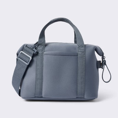 Insulated Bottle Cooler Shoulder Diaper Bag - Blue Solid - Cloud Island