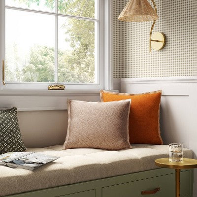 The Cozy Collection Cozy Faux Cashmere Knit Square Throw Pillow Tan - Threshold