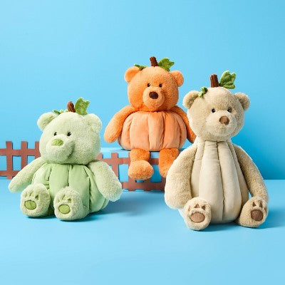 12'' Pumpkin Bear Stuffed Animal Green - Gigglescape